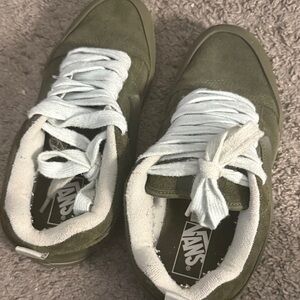 Vans Forest Green Sneakers with White Accents